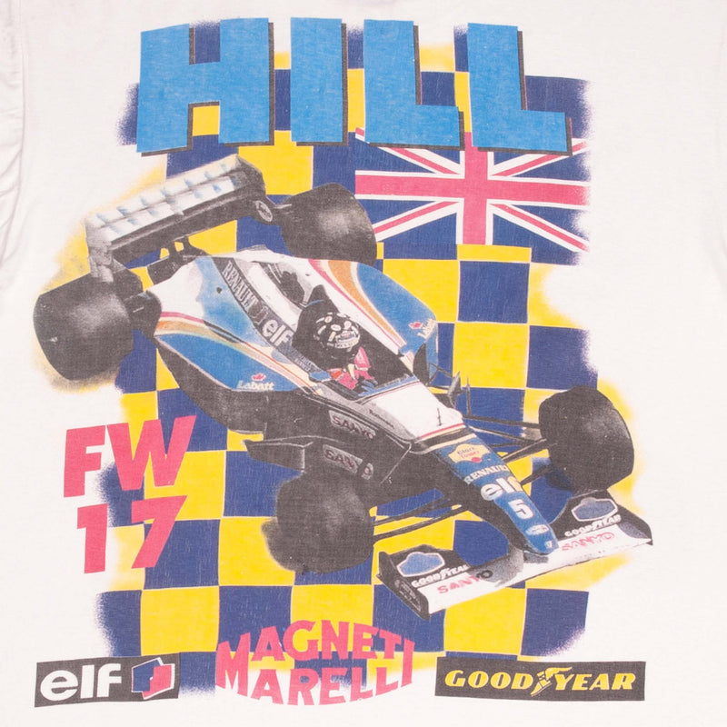 Vintage F1 Willams Renault Fw17 Damon Hill 1995 Tee Shirt Size XL With Single Stitch Sleeves