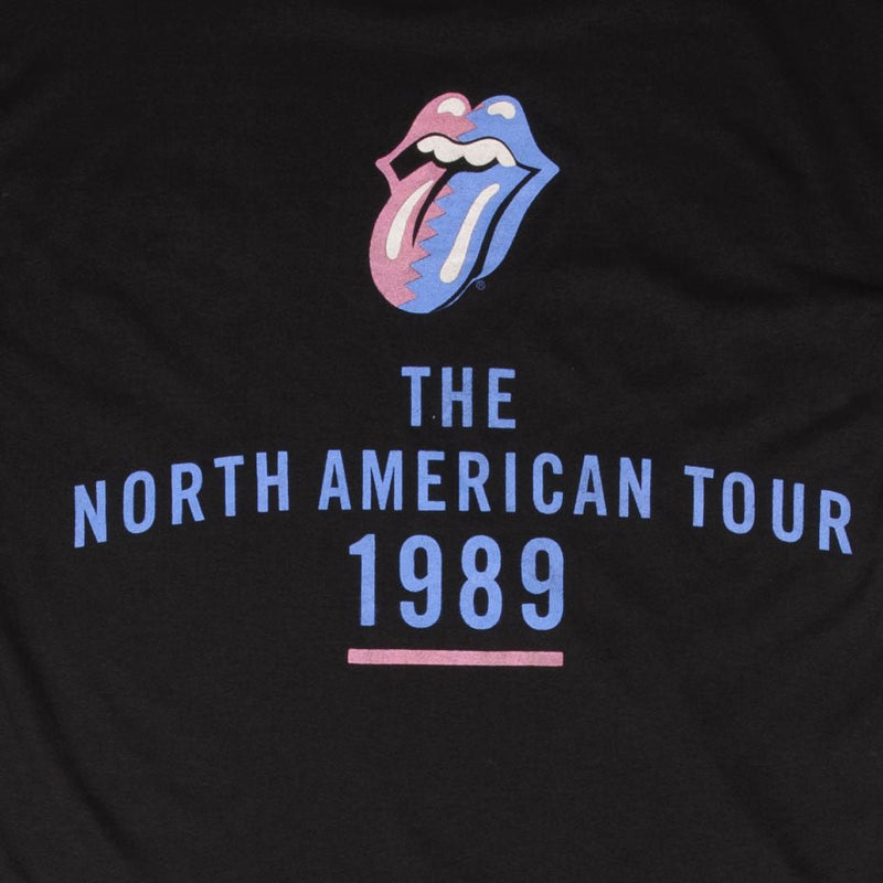 Vintage Rolling Stones The North American Tour Tee Jays Tee Shirt 1989 Size Small Made in USA With Single Stitch Sleeves