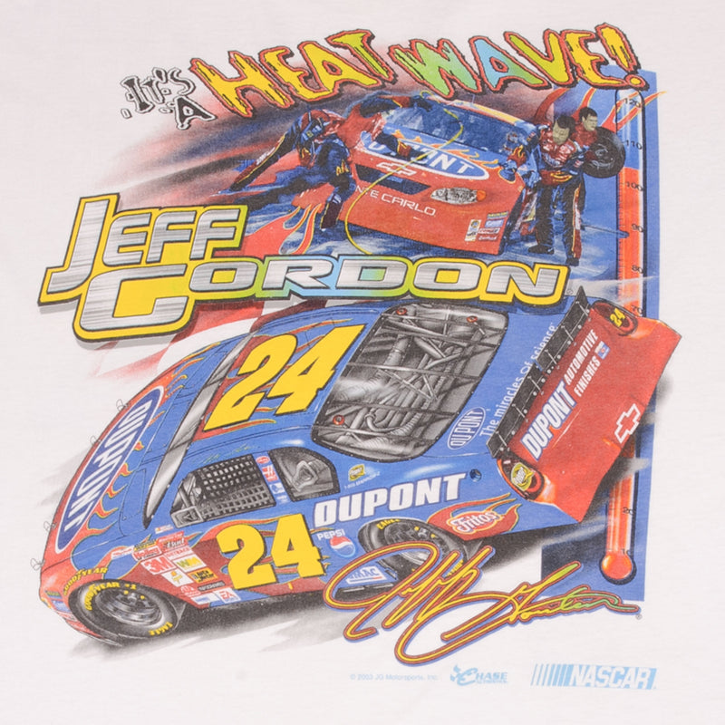 Vintage Nascar Jeff Gordon Dupont Red Hot And Blue Tee Shirt 2003 Size Medium