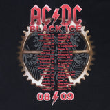 Vintage Acdc Black Ice Tour 2008 2009 Tee Shirt Size XL