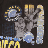 Vintage Nfl San Diego Chargers 1994 Tee Shirt Size Large Made In Usa With Single Stitch Sleeves