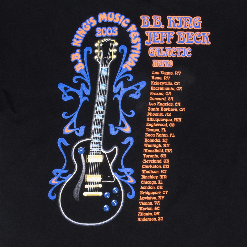 Vintage Bb King's Jeff Beck Galactic Mofro Music Festival 2003 Tee Shirt Size Large