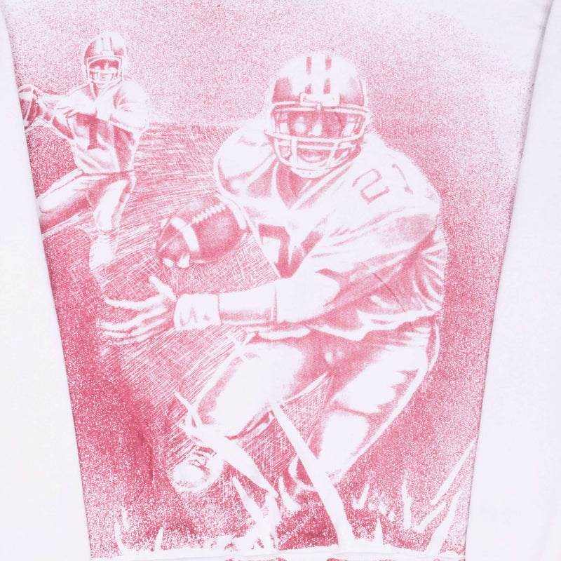 Vintage Usc Trojans All Over Print White Sweatshirt 1990S Size Large