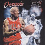 Bootleg Tee Shirt Nba Dennis Rodman Chicago Bulls All Over Print Size Large Single Stitch