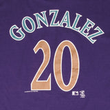 Vintage Mlb Arizona Diamondbacks Luis Gonzalez #20 2000 Tee Shirt Size XL