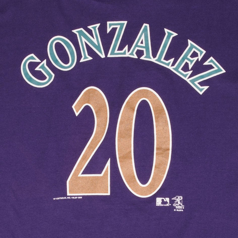 Vintage Mlb Arizona Diamondbacks Luis Gonzalez #20 2000 Tee Shirt Size XL