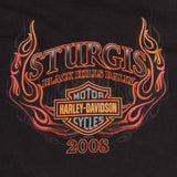 Vintage Harley Davidson Sturgis Rally 2008 Hog Tank Top Tee Shirt Size Large