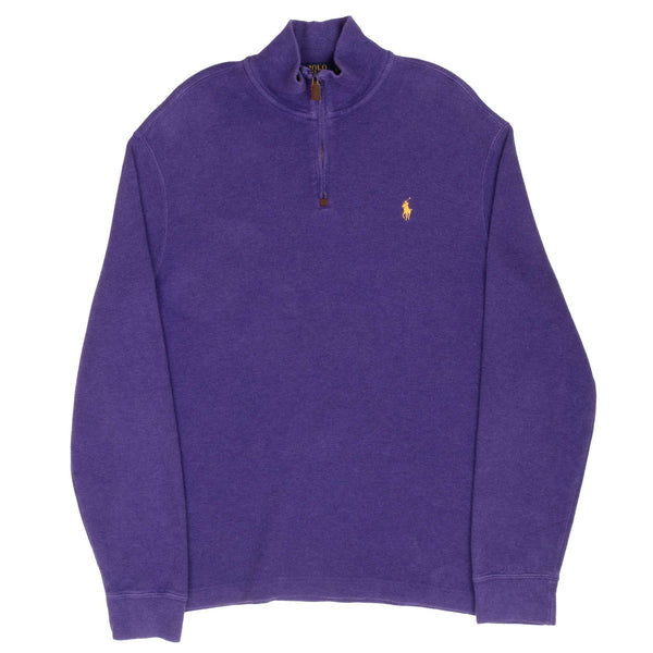 Vintage Ralph Lauren Purple Quarter Zip Sweater Size Large