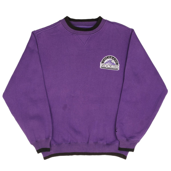 Vintage MLB Colorado Rockies 1990S Purple Sweatshirt Size Medium