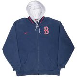 Vintage Mlb Boston Red Sox Full Zip Nike Hoodie Sweatshirt 1990S Size 2XL