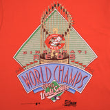 Vintage MLB Cincinnati Reds World Series Champions Tee Shirt 1990 Size Medium Made In USA.