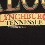 Vintage Jack Daniels Reddog Saloon Lynchburg Tennessee Black Tee Shirt 1990 Size Large Made In Usa