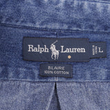 VINTAGE RALPH LAUREN DENIM POCKET SHIRT 1990S SIZE LARGE