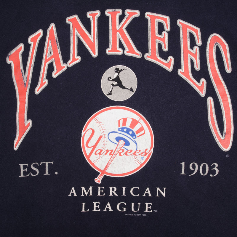 Vintage Mlb New York Yankees 1996 Tee Shirt Size Large Made In Usa