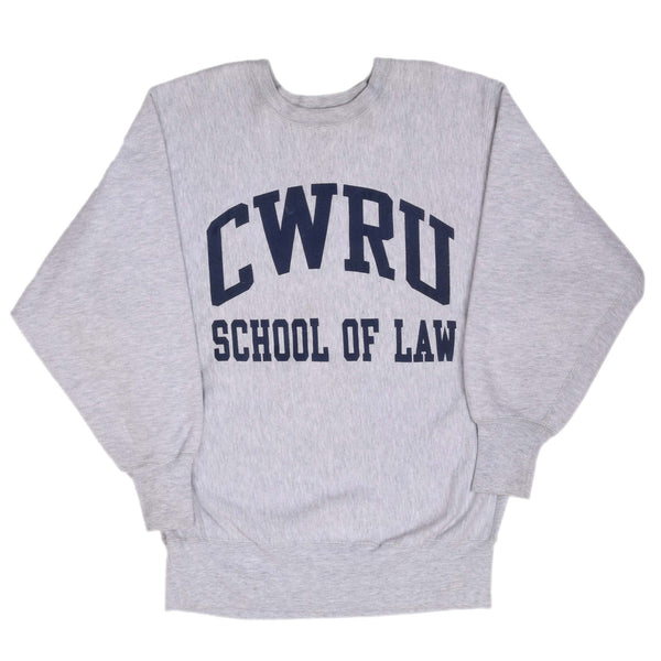 Vintage Champion Reverse Weave CWRU Case Western Reserve University School of Law Sweatshirt 1990S Size XL Made In Usa