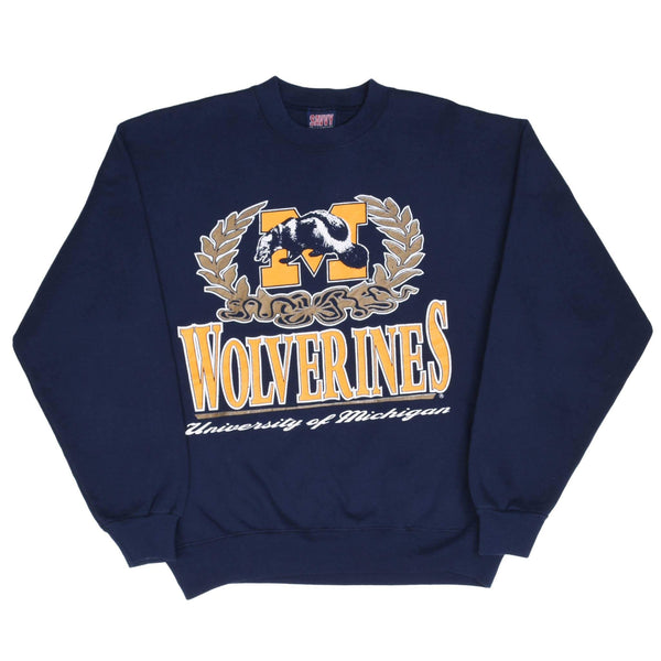 Vintage Ncaa Michigan Wolverines 1990S Sweatshirt Size Large Made In Usa