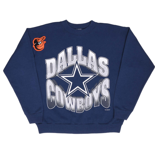 Vintage Nfl Dallas Cowboys Navy Blue Sweatshirt 1995 Size Medium