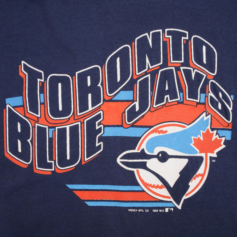 Vintage Mlb Toronto Blue Jays 1989 Tee Shirt Size Small Made In USA With Single Stitch Sleeves