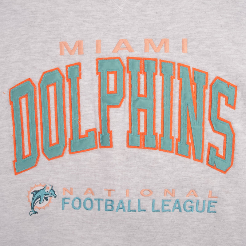 Vintage Nfl Miami Dolphins Embroidered 1990S Sweatshirt Size 2XL Made In Usa