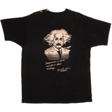 Vintage All Over Print Albert Einstein Imagination is more important than knowledge 1990S Tee Shirt Size XL Made In USA With Single Stitch Sleeves