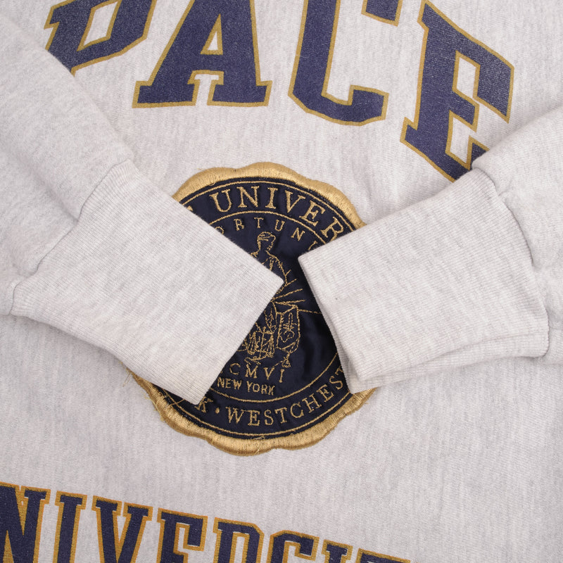 Vintage New York Pace University Reverse Weave Sweatshirt 1990S Size XL Made In USA