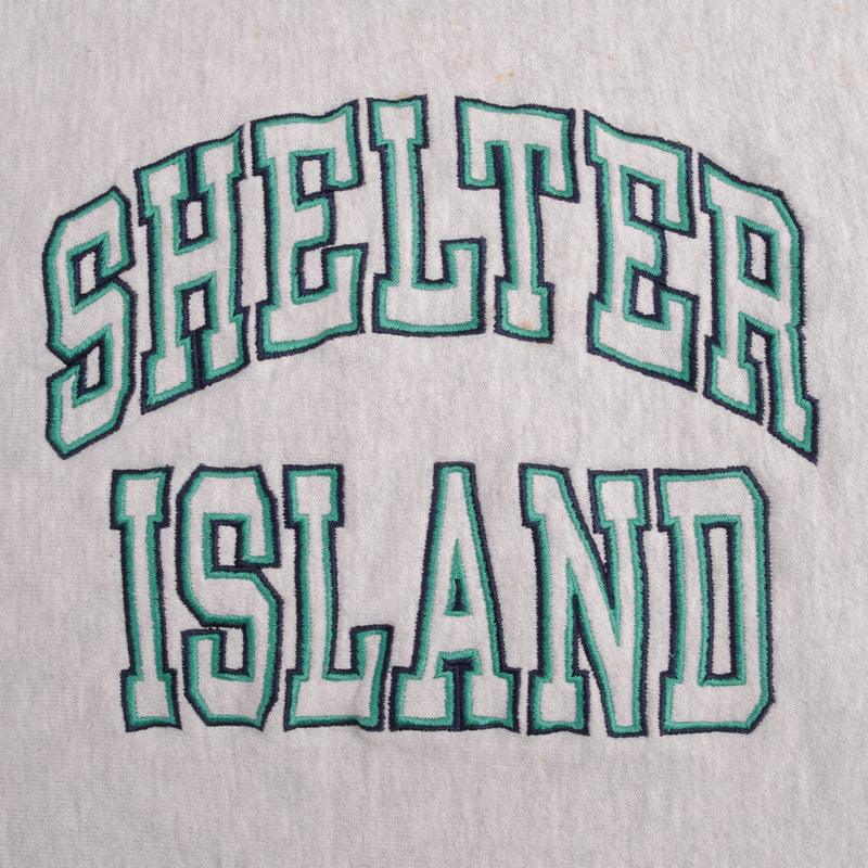 Vintage Shelter Island Champion Reverse Weave Sweatshirt 1990S Size XL Made in USA