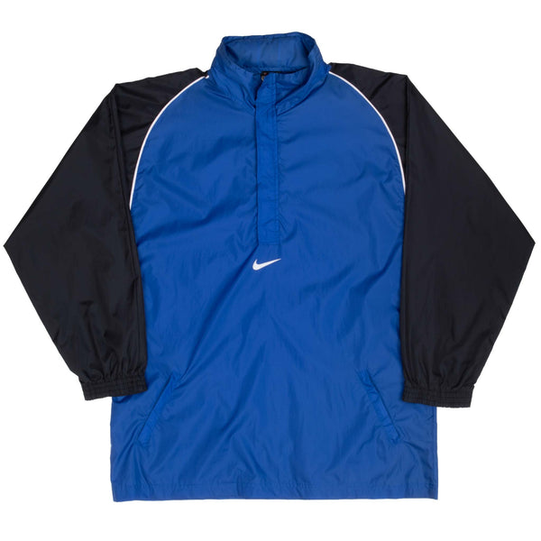 Vintage Nike Classic Swoosh Blue Pullover Windbreaker Jacket 1990S Size XL