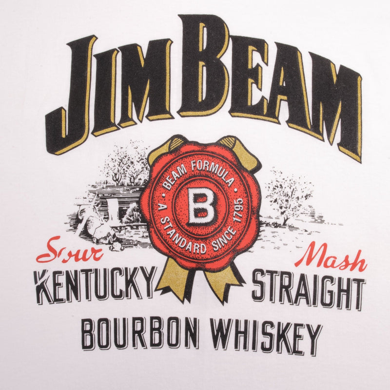 Vintage Jim Beam Bourbon Whiskey 1990S Tee Shirt Size Large Made In USA