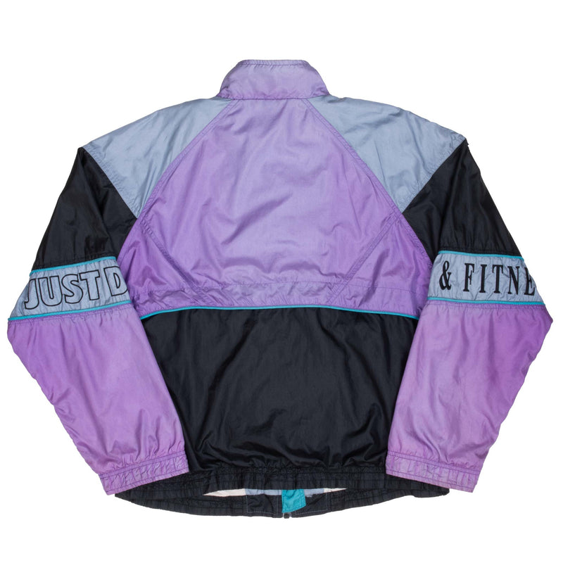 Vintage Nike Swoosh Purple Windbreaker Jacket Late 1980S Size Medium