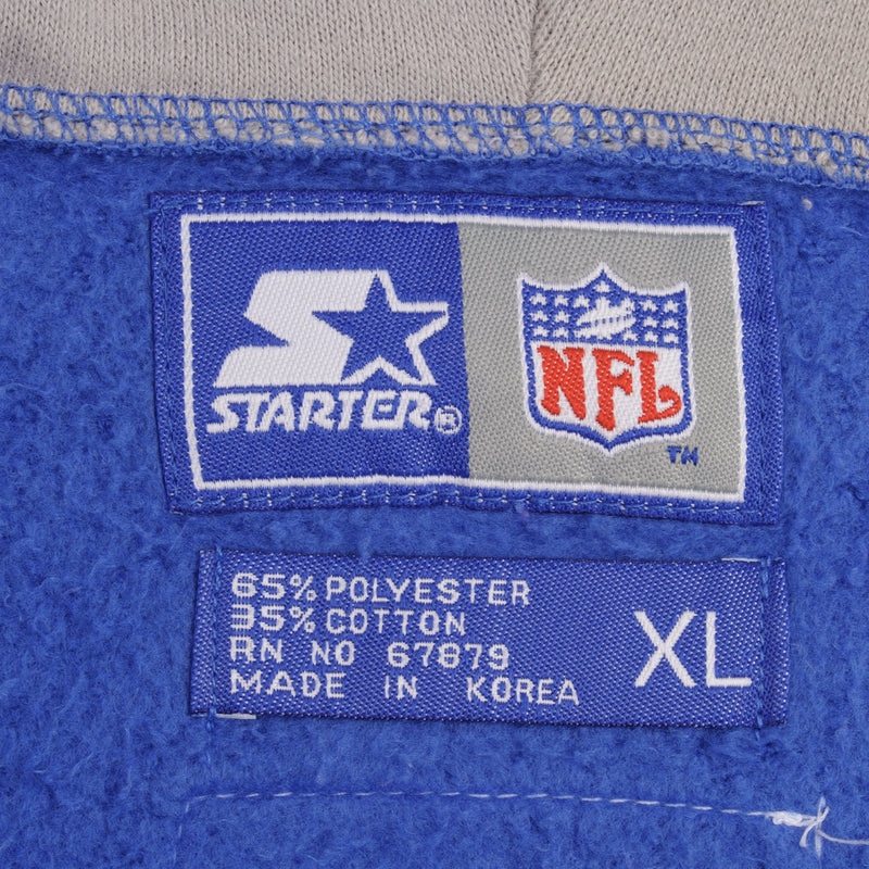 Vintage Nfl Dallas Cowboys Blue Starter Hoodie Sweatshirt 1990S Size XL