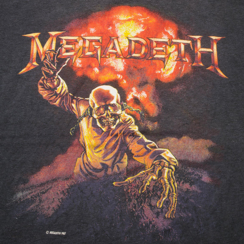 VINTAGE MEGADETH TEE SHIRT 1987 SIZE MEDIUM MADE IN USA