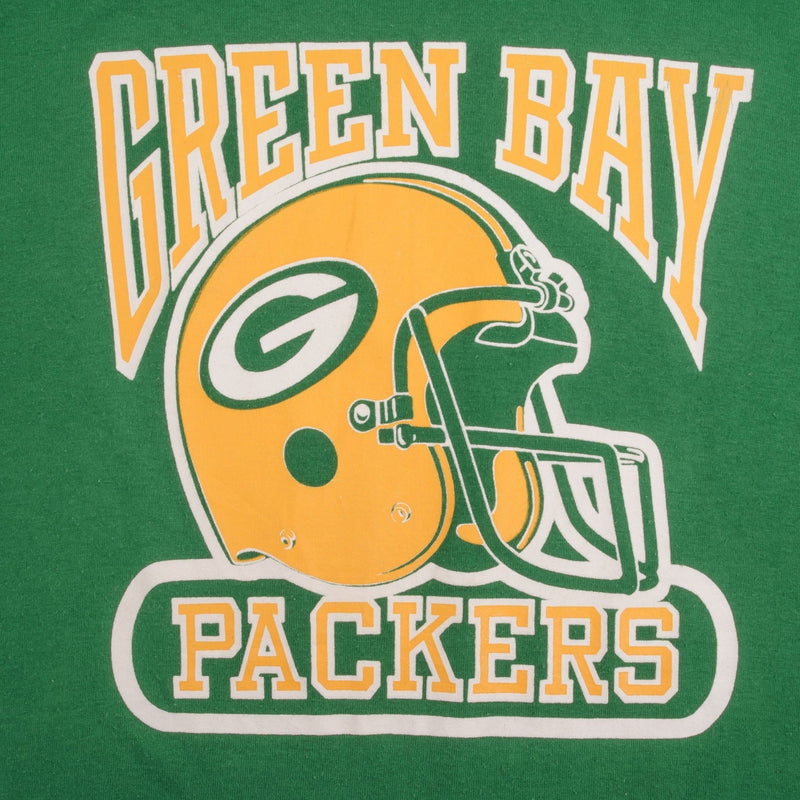 Vintage NFL Green Bay Packers Tee Shirt 1980S Size Large Made In USA With Single Stitch Sleeves