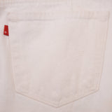 Beautiful White Levis 501 Jeans 1980s Made in USA   Size on tag 33X34 Back Button #520