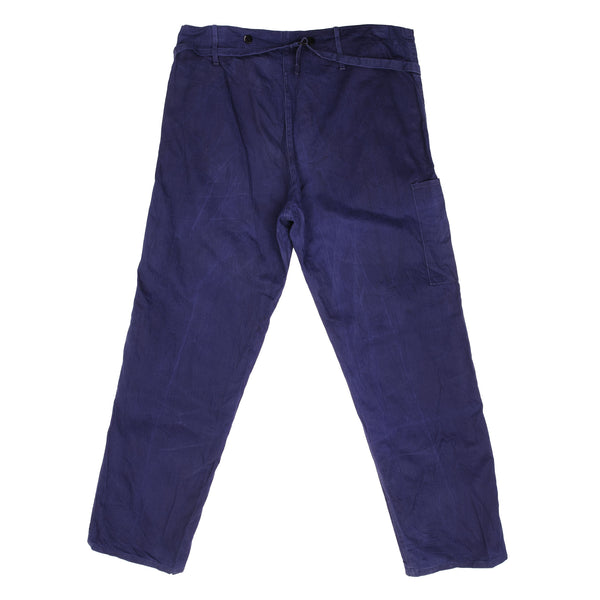 Vintage French Workwear Blue Sanfor Johann Gerog Eiseil HBT Trousers Pants 1960S Size 37X31 Made In Germany