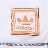 VINTAGE ADIDAS WHITE QUARTER ZIP SWEATSHIRT 1990S LARGE