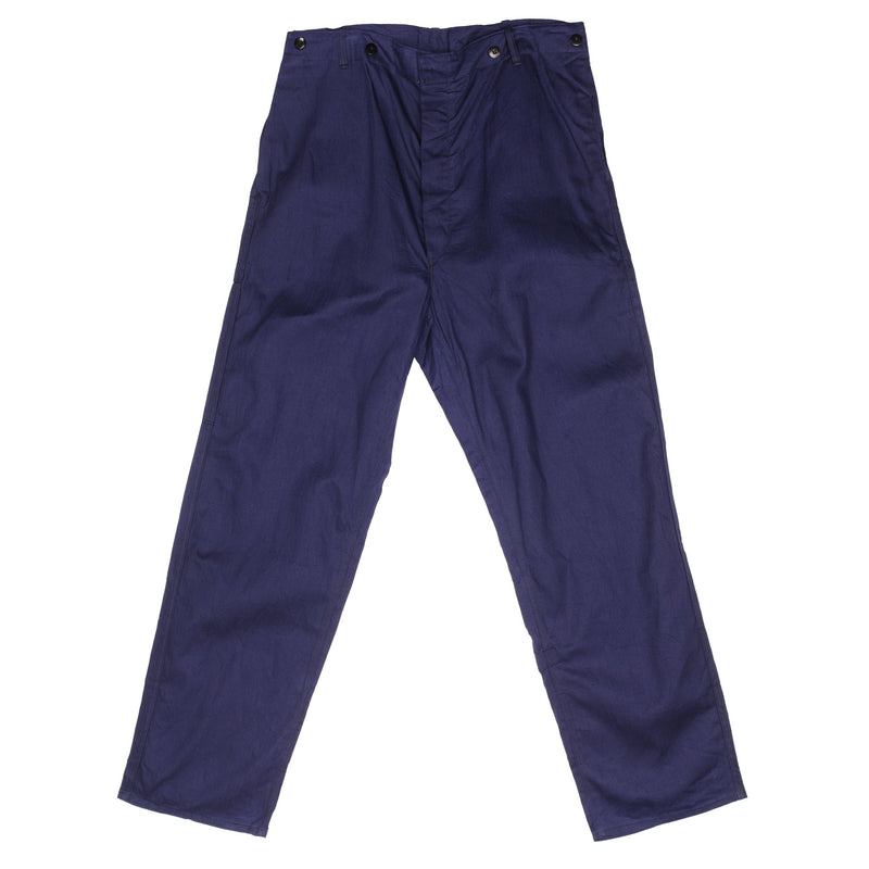 Vintage French Workwear Blue Sanfor HBT Trousers Pants 1960S Size 35X32 Deadstock Made In Germany