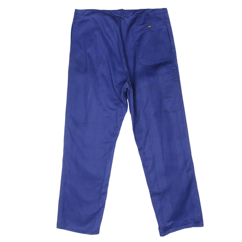 Vintage French Workwear Blue Sanfor HBT Trousers Pants 1960S Size 36X31 Made In Germany