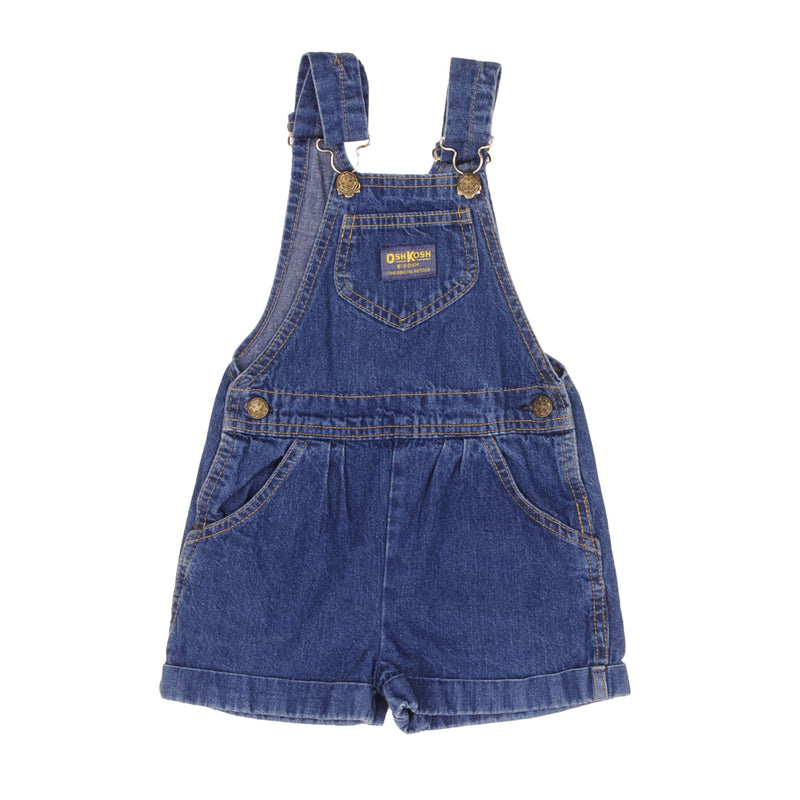 Vintage Osh Kosh B'osh Denim Vestbak Blue Overall Size 6 Kids 1980s Made In USA