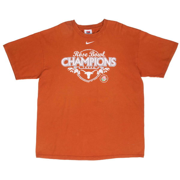 Vintage Nike Ncaa Texas Longhorns Rose Bowl Champions 2005 Tee Shirt Size XL