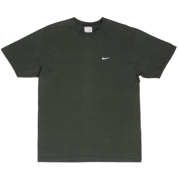 Vintage Nike Small Swoosh Embroidered Green Tee Shirt 2000S Size Medium