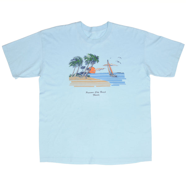 Vintage Panama City Beach Florida 1990S Graphic Tee Shirt Size XL