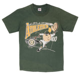 Vintage Mlb Oakland Athletics Looney Tunes Taz 1993 Tee Shirt Size Medium Made In USA Made In USA