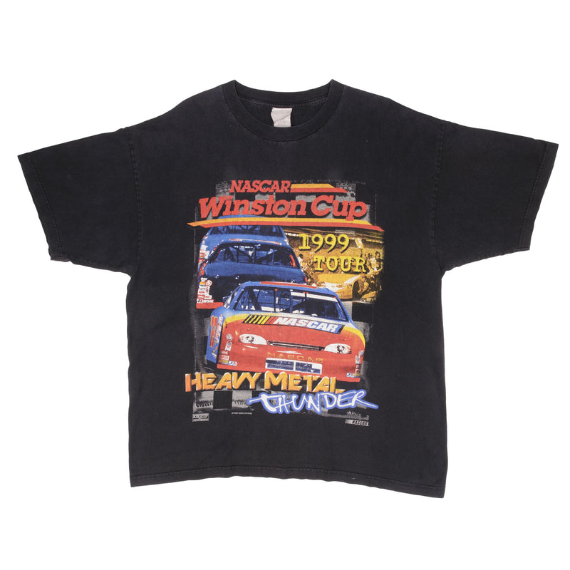 Vintage Nascar Winston Cup 1999 Tour Heavy Metal Thunder Tee Shirt 2XL Made In USA