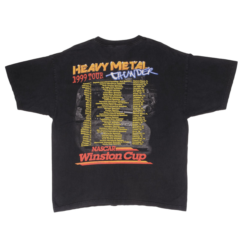 Vintage Nascar Winston Cup 1999 Tour Heavy Metal Thunder Tee Shirt 2XL Made In USA