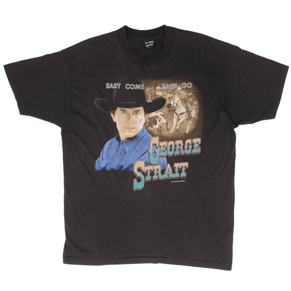 Vintage George Strait Easy Come Easy Go 1994 Tee Shirt Size Xl Made In USA With Single Stitch Sleeves