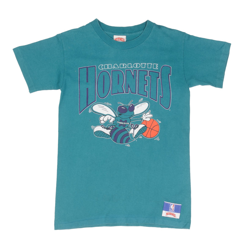 Vintage Nba Charlotte Hornets 1990S Tee Shirt Size Medium (12/14) Youth Made In USA With Single Stitch Sleeves