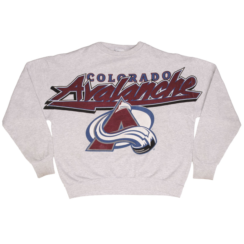 Vintage Nhl Colorado Avalanche All Over Print Sweatshirt 1990S Size Large