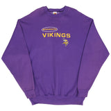 Vintage Nfl Minnesota Vikings Embroidered Sweatshirt 1990S Size 2XL Made In USA