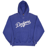 Vintage Nike Mlb Los Angeles Dodgers Center Swoosh 1990S Hoodie Sweatshirt Size XL