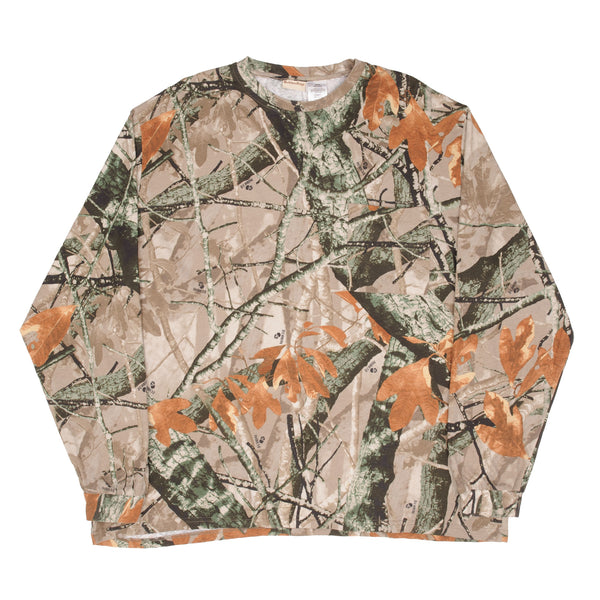 Vintage Hunting Fusion 3D Camo Long Sleeve Pocket Tee Shirt Size 2XL